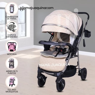 COCHE CUNA DE LUJO PARA BEBÉ «DELTA» EDICIÓN ESPECIAL BEIGE