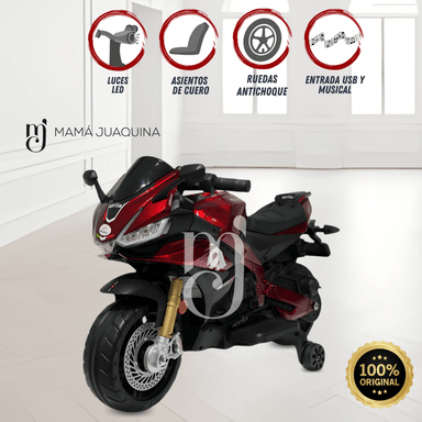 MOTO A BATERÍA PARA NIÑOS «YAMAHA» LICENCED ROJO - 1