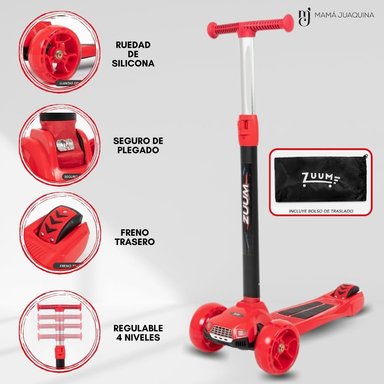 SCOOTER BABY CRAFT PARA NIÑOS MUSICAL «ZUUM S36» ROJO - 1