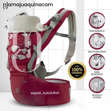 CANGURO BALLENITA 3 EN 1 ROJO BEBÉ