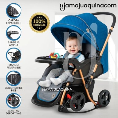 COCHE CUNA BABY GRAND ROYCE MECEDORA HAPPY LUJO AZUL