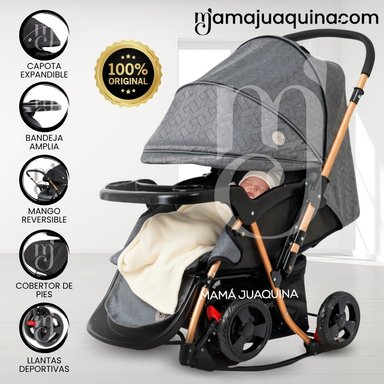 COCHE CUNA BABY GRAND ROYCE MECEDORA HAPPY LUJO GRIS