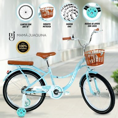 BICICLETA PARA NIÑA ARO 16 «LADY» TURQUESA