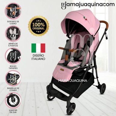COCHE CUNA BABY FELICI AMORE LUJO ROSADO