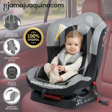SILLA AUTO EBABY RECLINABLE MASI GRIS CLARO RECIÉN NACIDO - 1
