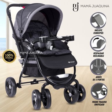 COCHE CUNA EBABY AMBANI GRIS LUJO EDICIÓN LIMITADA