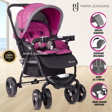 COCHE CUNA EBABY AMBANI FUCSIA LUJO EDICIÓN LIMITADA