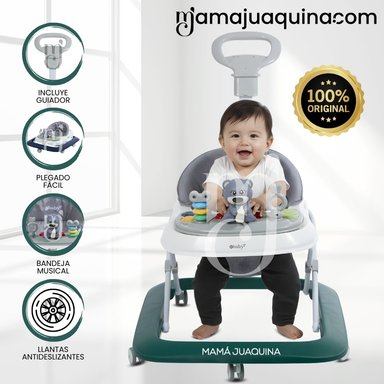 ANDADOR EBABY CON BANDEJA MUSICAL FALL GUYS VERDE