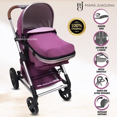 COCHE CUNA EBABY PRAIA EDICIÓN LIMITADA MORADO