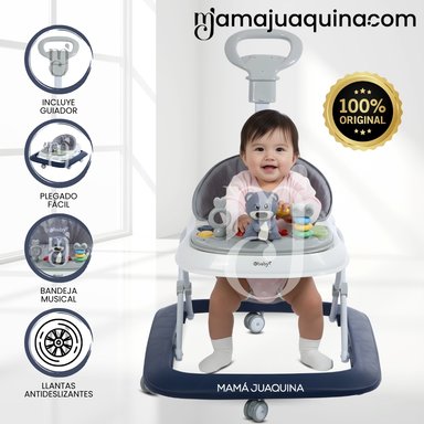 ANDADOR EBABY CON BANDEJA MUSICAL FALL GUYS AZUL