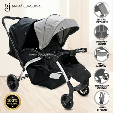 COCHE MELLICERO EBABY FRANCIA GRIS EDICIÓN LIMITADA