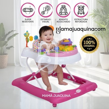 ANDADOR EBABY VIZANI CON BANDEJA INTERACTIVA ROSADO