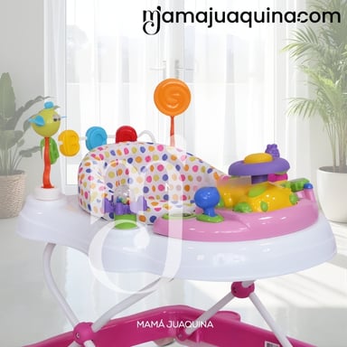 ANDADOR EBABY VIZANI CON BANDEJA INTERACTIVA ROSADO - 2
