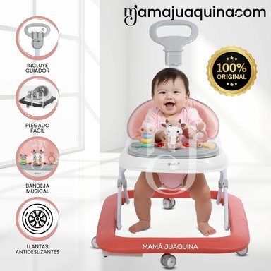 ANDADOR CON BANDEJA MUSICAL «FALL GUYS» ROJO