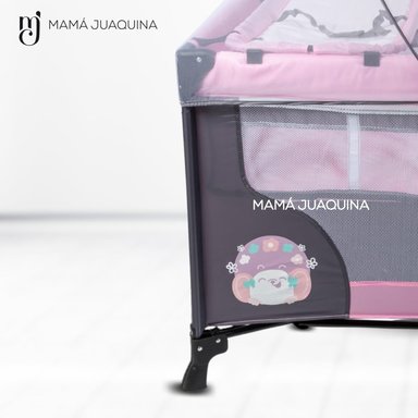 CUNA CORRAL EBABY LUUBORN ALUMINIO ROSADO LUJO EDICIÓN LIMITADA - 3