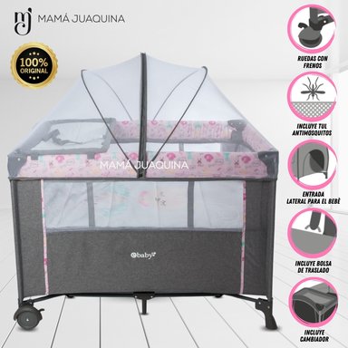 CUNA EBABY MAYER ALUMINIO ROSADO DE LUJO EDICIÓN LIMITADA