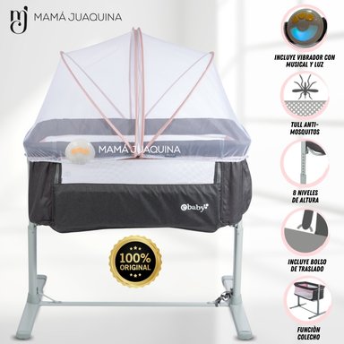 CUNA EBABY MOZZI ALUMINIO ROSADO MUSICAL LUJO EDICIÓN LIMITADA