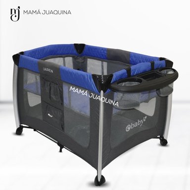 CUNA CORRAL EBABY MALASIA ALUMINIO AZUL LUJO EDICIÓN LIMITADA - 3