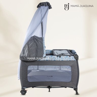 CUNA CORRAL EBABY KENDALL AZUL CLARO LUJO EDICIÓN LIMITADA - 4