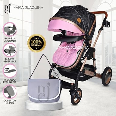 COCHE CUNA BABY KENNEDY ROSADO MOISÉS LUJO EDICIÓN LIMITADA 