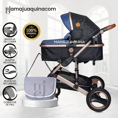 COCHE CUNA BABY KENNEDY AZUL MOISÉS LUJO EDICIÓN LIMITADA 