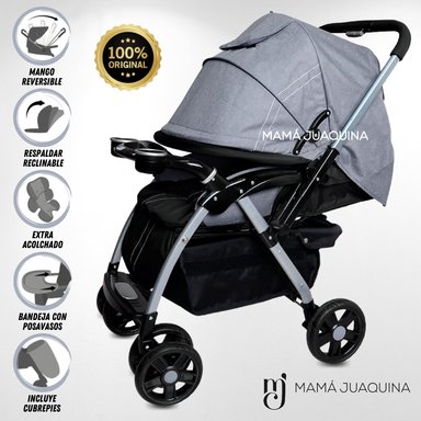 COCHE CUNA BABY KENDRIC GRIS LUJO EDICICÓN LIMITADA