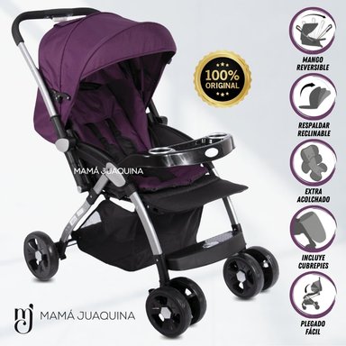 COCHE CUNA BABY JAZZ MORADO LUJO EDICICÓN LIMITADA