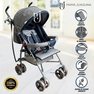 COCHE BASTÓN BABY MAINSON AZUL LUJO EDICIÓN LIMITADA