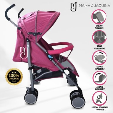 COCHE BASTÓN BABY AMADEUS FUCSIA LUJO EDICIÓN LIMITADA