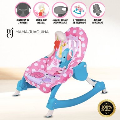 SILLA MECEDORA BABY ZU ROSADO DIDÁCTICA EDICIÓN LIMITADA