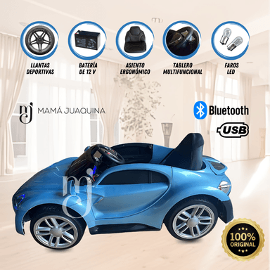 AUTO DEPORTIVO A BATERÍA  «MARTELLE» EDICIÓN LIMITADA CELESTE - 1