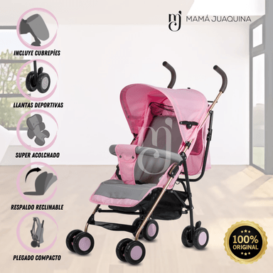 COCHE BASTÓN «ZULEN» ROSA