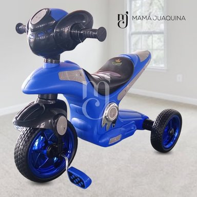 TRIMOTO A PEDAL BABY SERVANN AZUL NIÑOS MUSICAL - 4