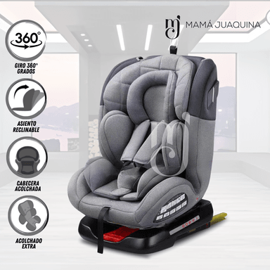 SILLA AUTO BABY SEVERIA GRIS BEBÉ