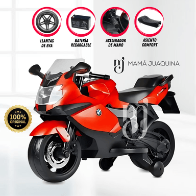 MOTO A BATERÍA PARA NIÑOS «YAMAHA II»  BMW LICENCED AZUL - 1
