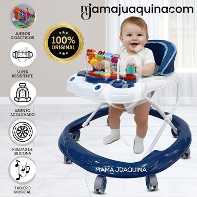 ANDADOR MUSICAL BABY CRECELIE BEBÉ CON JUEGOS DIDÁCTICOS AZUL