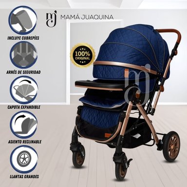 COCHE CUNA BABY AZUL LUJO SUNDAY DREAMS