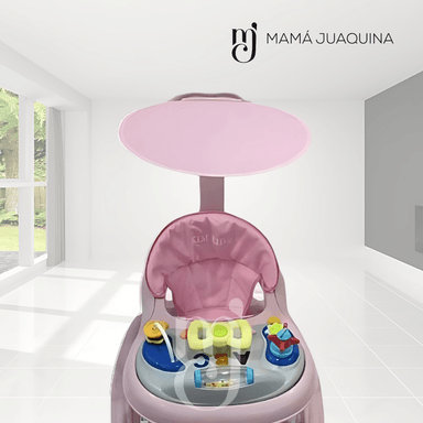 ANDADOR MUSICAL BABY CARAMELLE DIDÁCTICO ROSADO - 4