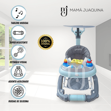 ANDADOR MUSICAL BABY CARAMELLE DIDÁCTICO CELESTE