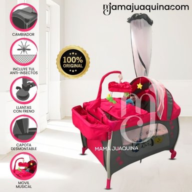 CUNA COLECHO BABY KINGDOM FUCSIA LUJO EDICIÓN LIMITADA