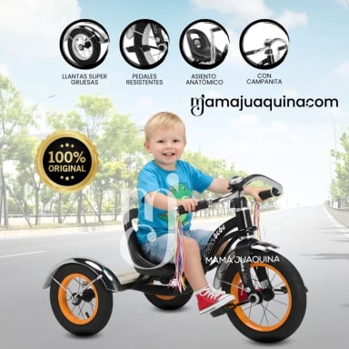 TRICICLO BABY CAKEPOP NEGRO CHAVITO VINTAGE - 1