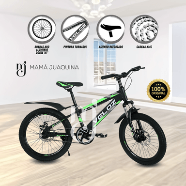 BICICLETA NIÑO VELOZ PALMEIRA SMOL ARO 16 VERDE