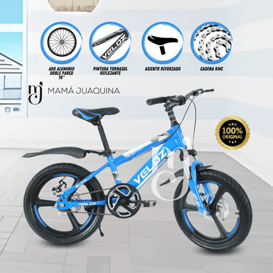 BICICLETA NIÑO VELOZ PALMEIRA ASPA II ARO 16AZUL
