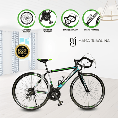 BICICLETA CARRERA VELOZ PALMEIRA RACER ARO 27VERDE