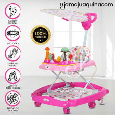 ANDADOR MUSICAL BABY MUSHROOM EDICIÓN LIMITADA ROSA OSCURO