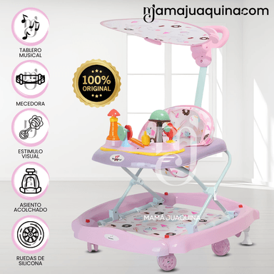 ANDADOR MUSICAL BABY MUSHROOM EDICIÓN LIMITADA ROSA CLARO
