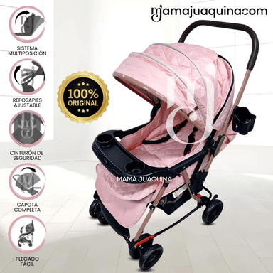 COCHE MECEDORA KIDS SEULGI ROSA PASTEL LUJO EXCLUSIVO