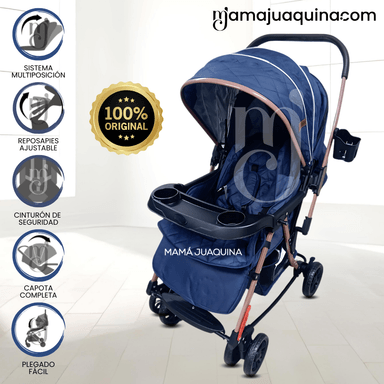COCHE MECEDORA KIDS SEULGI AZUL LUJO EXCLUSIVO