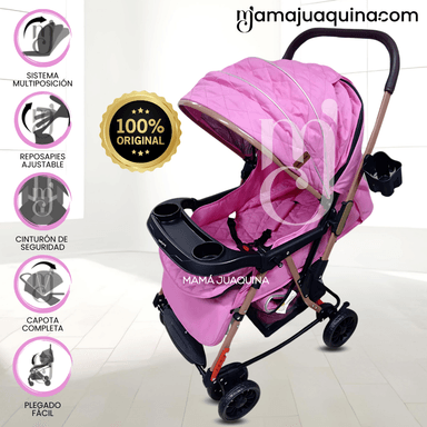 COCHE MECEDORA KIDS SEULGI ROSA OSCURO LUJO EXCLUSIVO