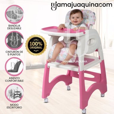 SILLA COMER BABY CHAIRMAN ROSADO 3 EN 1